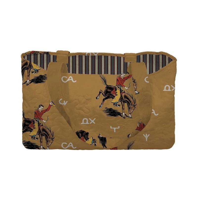 Women's Lazy J Gold Tote Bag