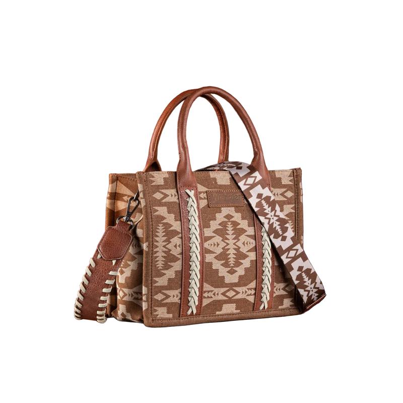 Wrangler Brown Canvas Aztec Handbag