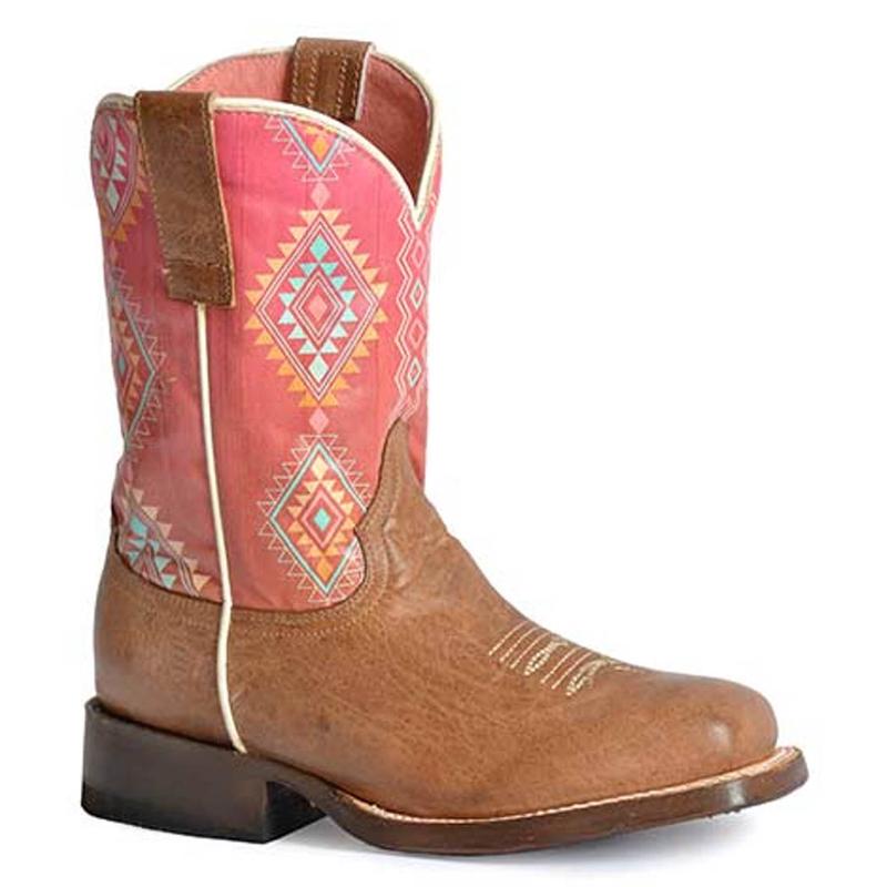 Roper Girl's Dakota Aztec Square Toe Boot