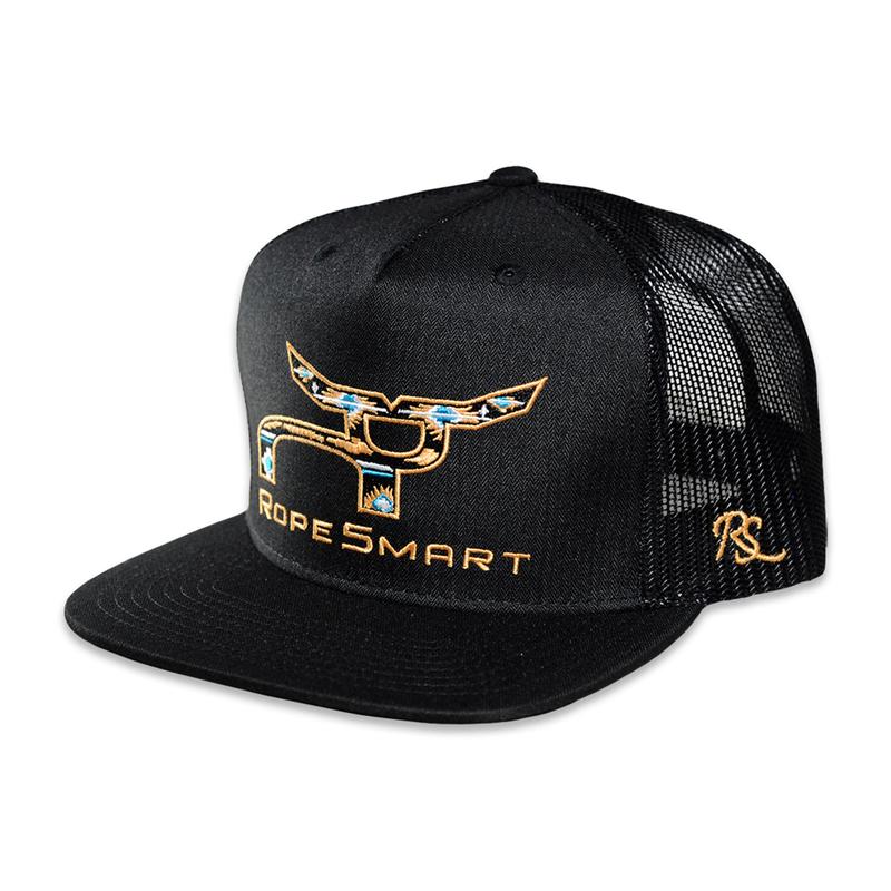 Rope Smart Black Santa Fe Logo Cap