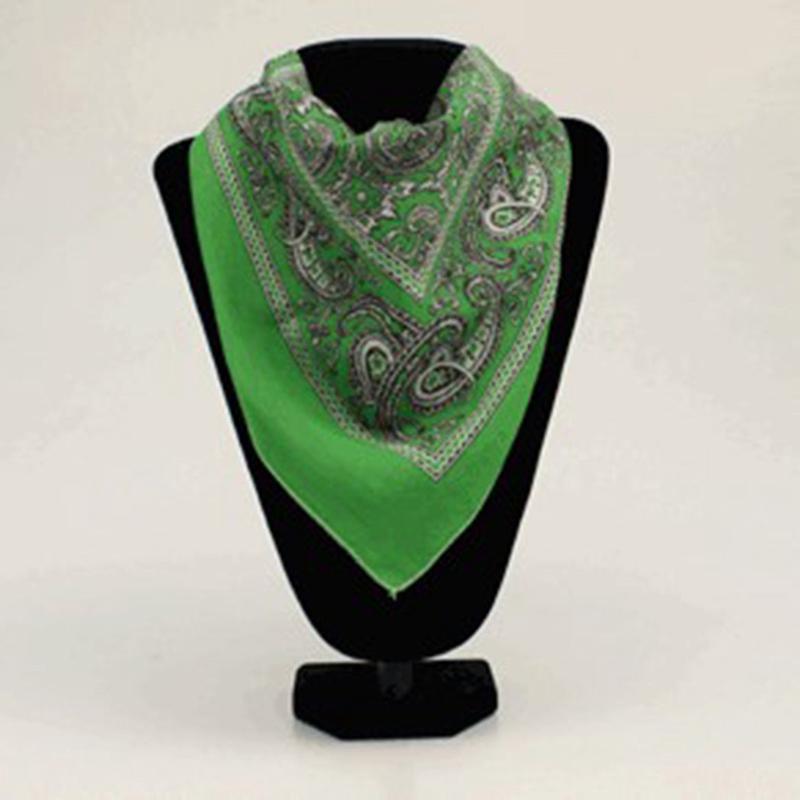 Silk Lime Bandana Print Wild Rag
