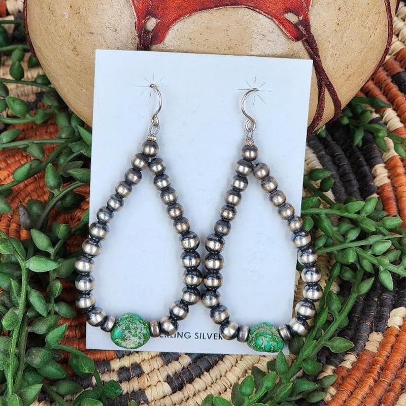 " Ava " Sonoran Gold & Navajo Pearl Earrings