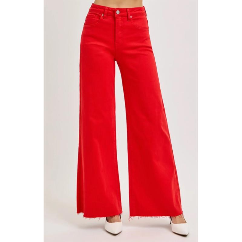 Red Fiesta Wide Leg Palazzo Jean