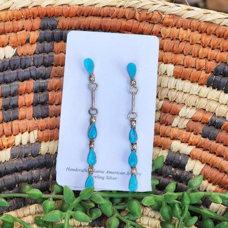 " Wallela " Raindrop Turquoise Earrings