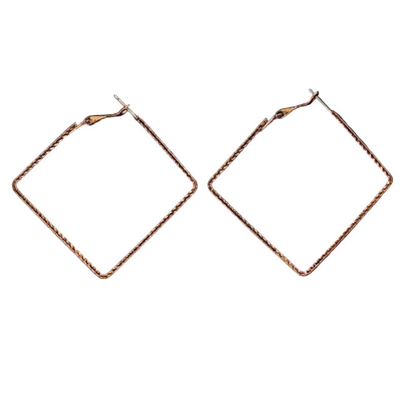 Copper Rope Hoop Earrings