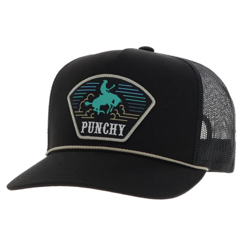 Hooey Black Turquoise Punchy Patch Cap