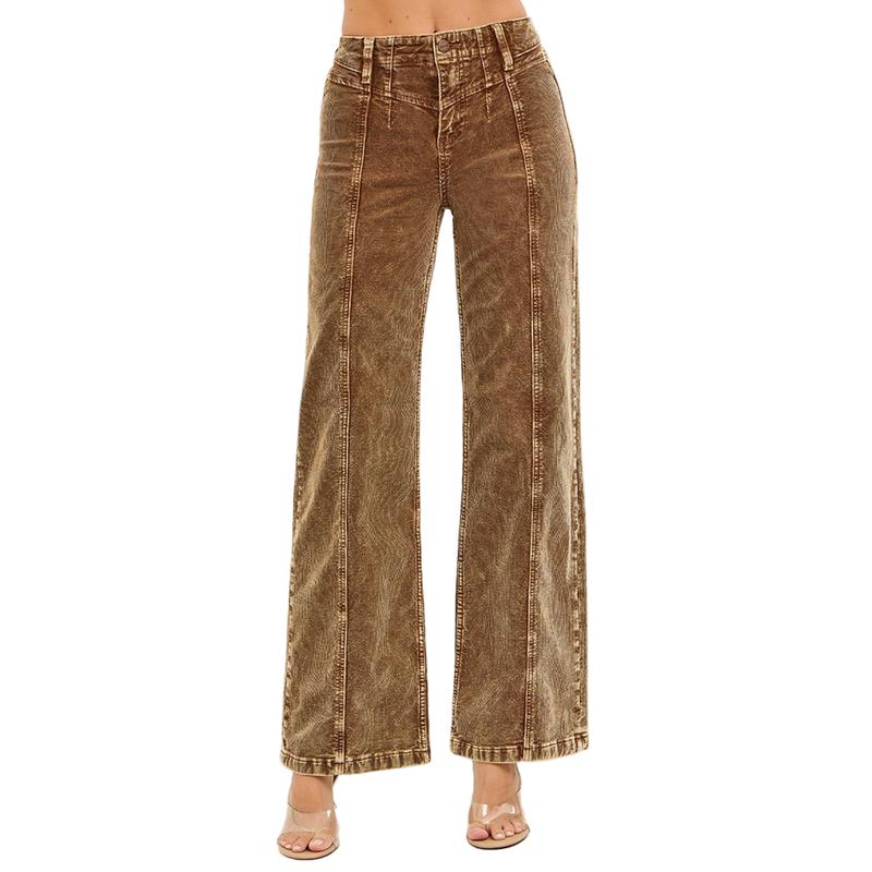 Risen Women's Mocha Corduroy Jeans