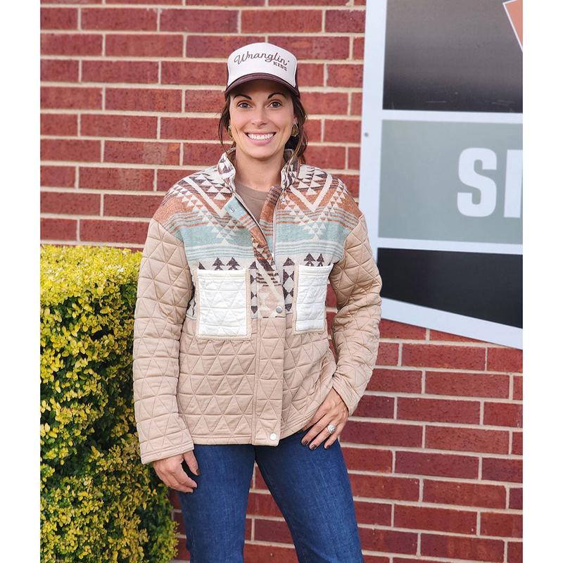 Women's Tan Aztec Jacket
