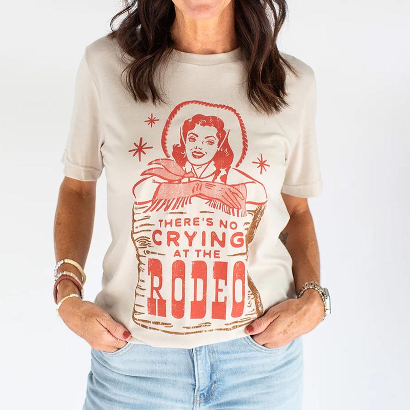 Women's Vintage "No Crying At The Rodeo" Tee