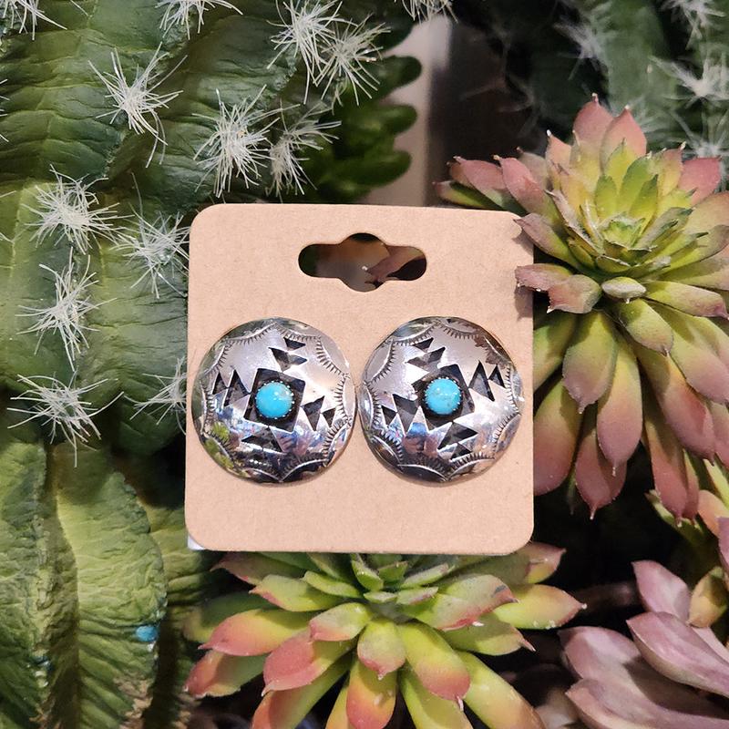 " Perry " Turquoise Post Earrings