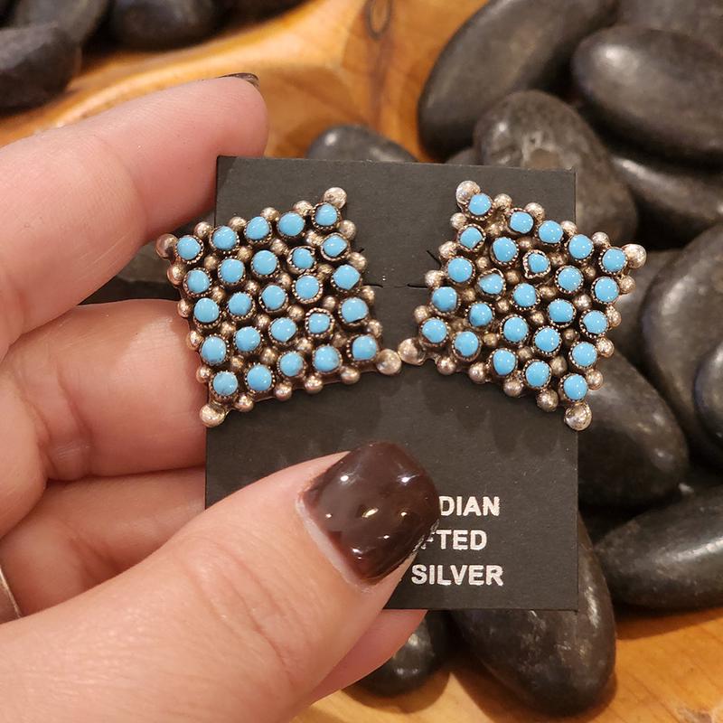 " Shawna " Snake Eye Turquoise Studs