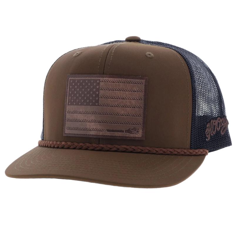 Hooey Brown & Black Liberty Roper Cap