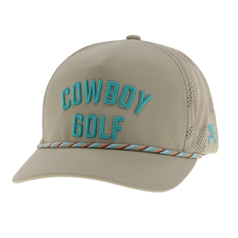 Hooey Cowboy Golf Tan/Teal Cap