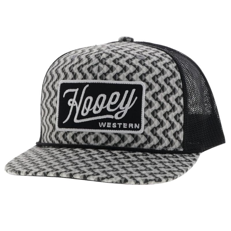 Hooey Grey & Black Lakota Patch Cap