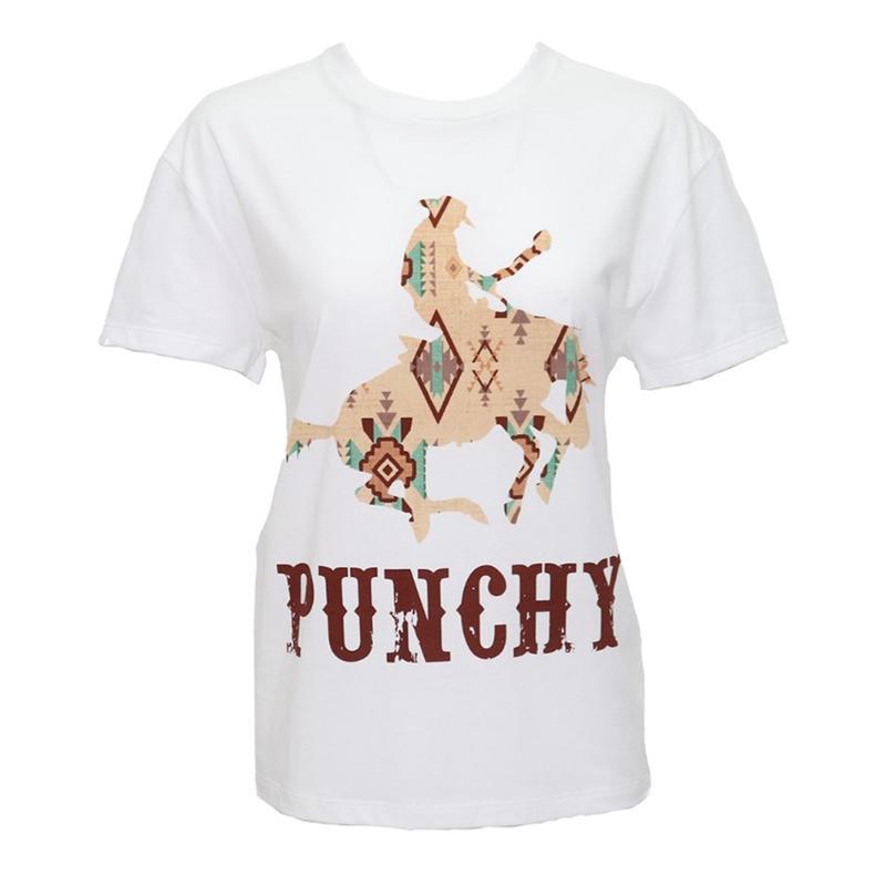 Hooey Women's Cream Aztec Bronc Punchy Tee