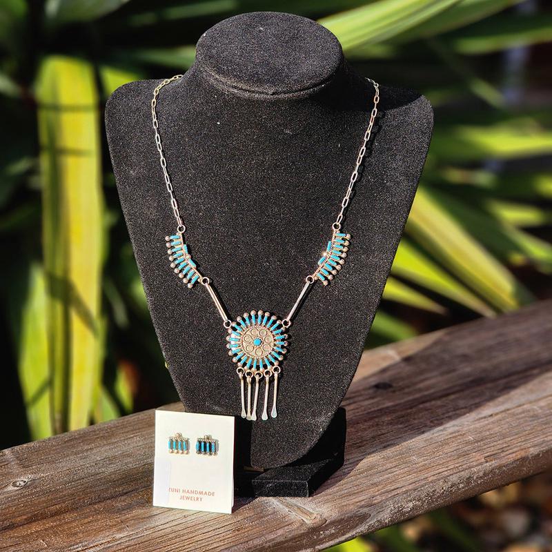 " Jia " Zuni Necklace & Earring Set