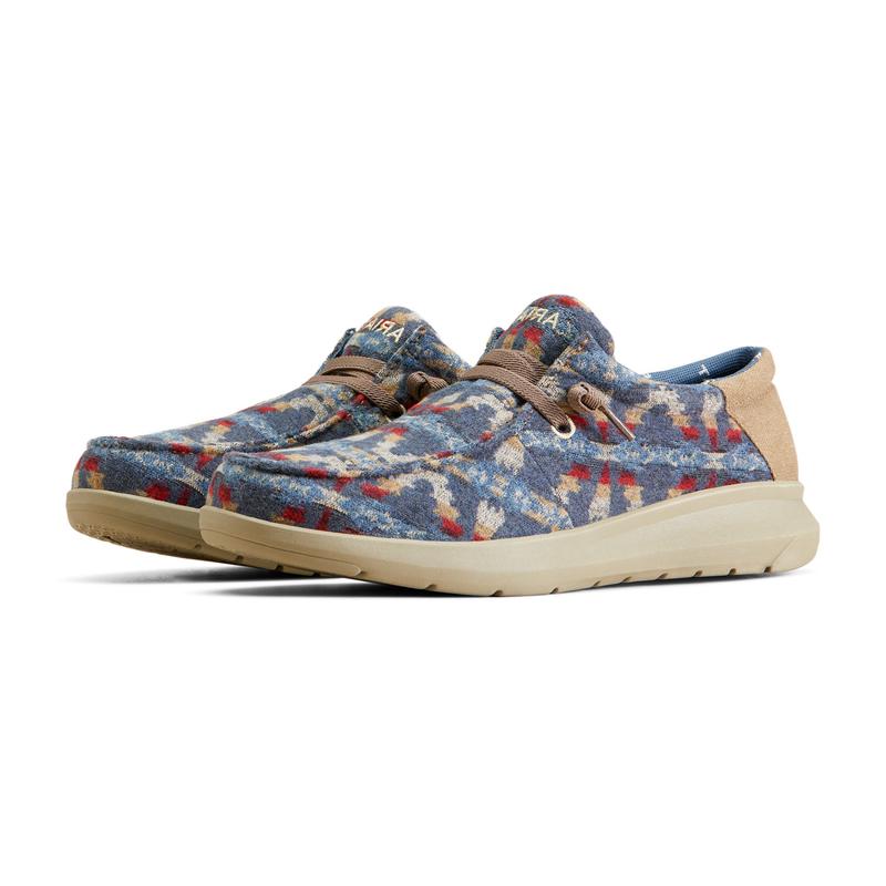 Ariat Men's HiLo Blue Blanket Wolly Tan Shoe