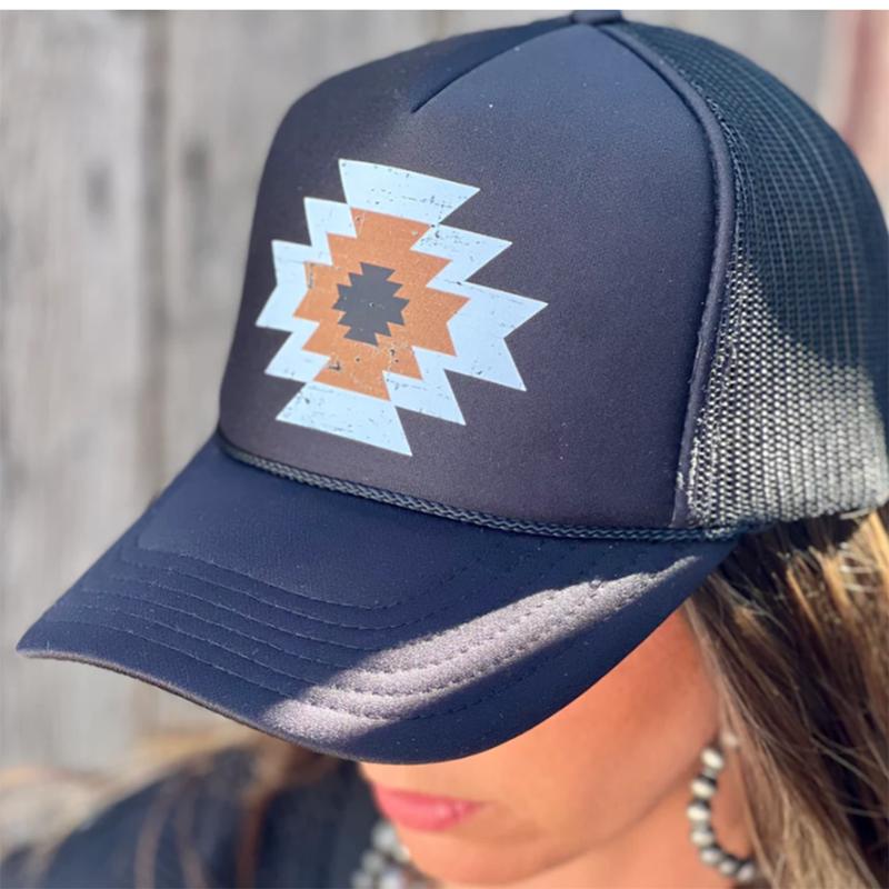Durango Black Aztec Foam Hat