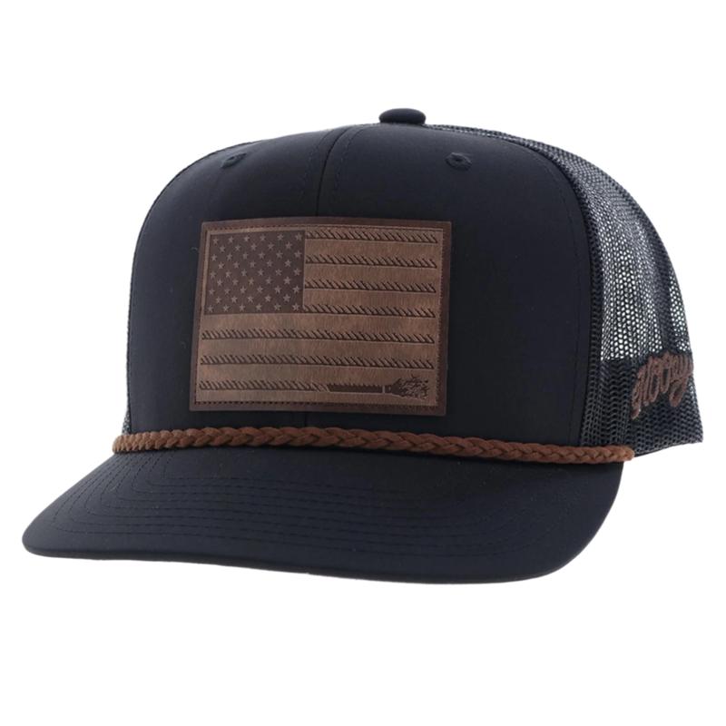 Hooey Black Liberty Roper Cap