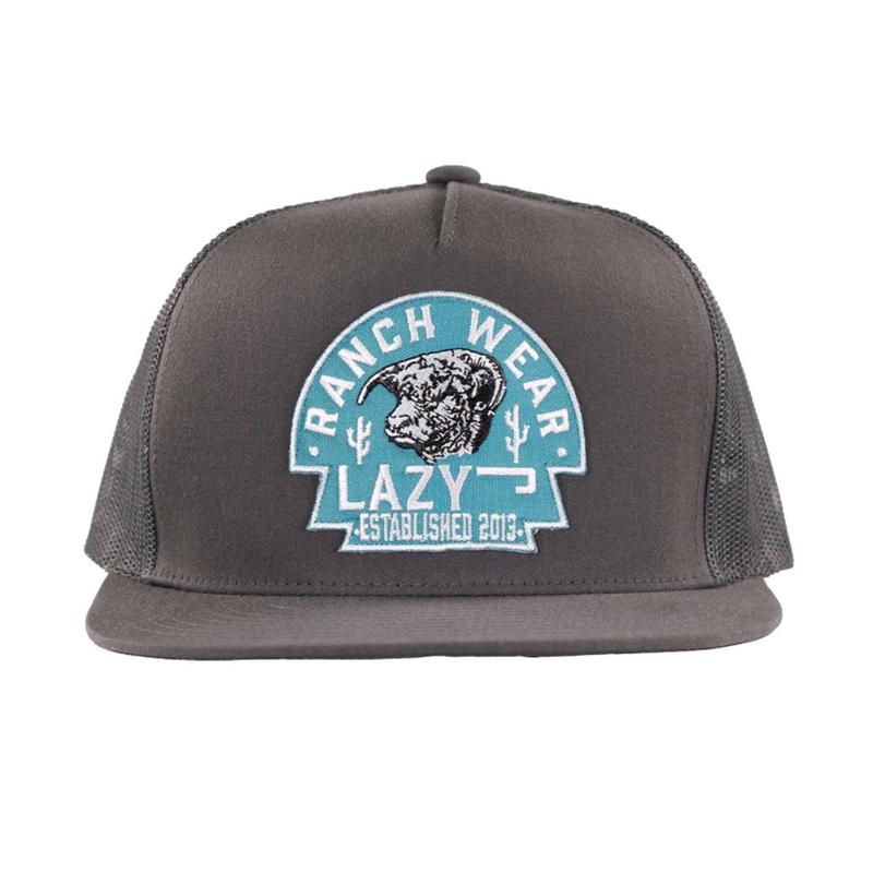 Lazy J Grey & Turquoise Arrowhead Cap
