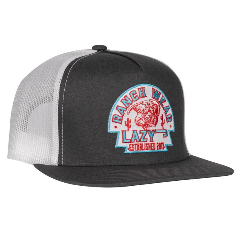 Lazy J Ranch Dark Grey & White TQ Arrowhead Cap