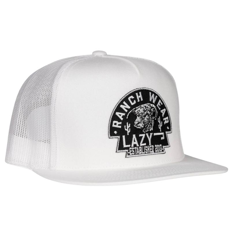 Lazy J White & Black Arrowhead Cap