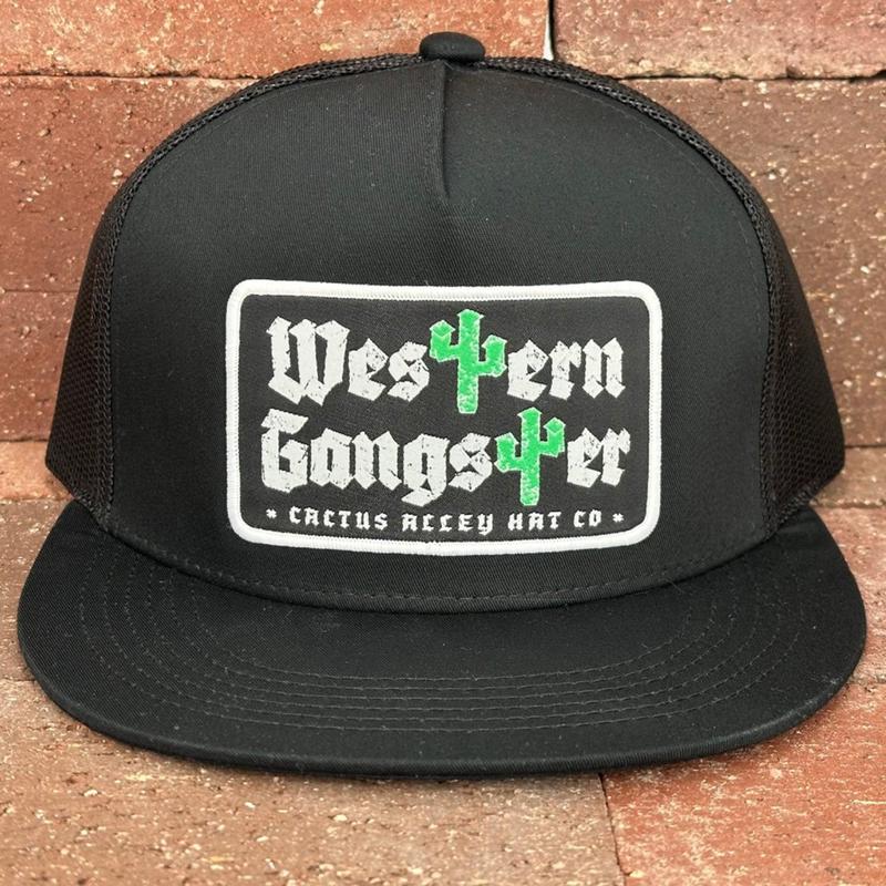 Cactus Alley Black Western Gangster Cap