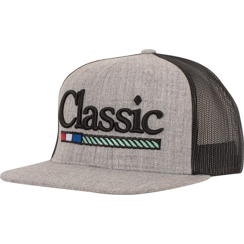 Classic Rope Heather Grey and Black Cap