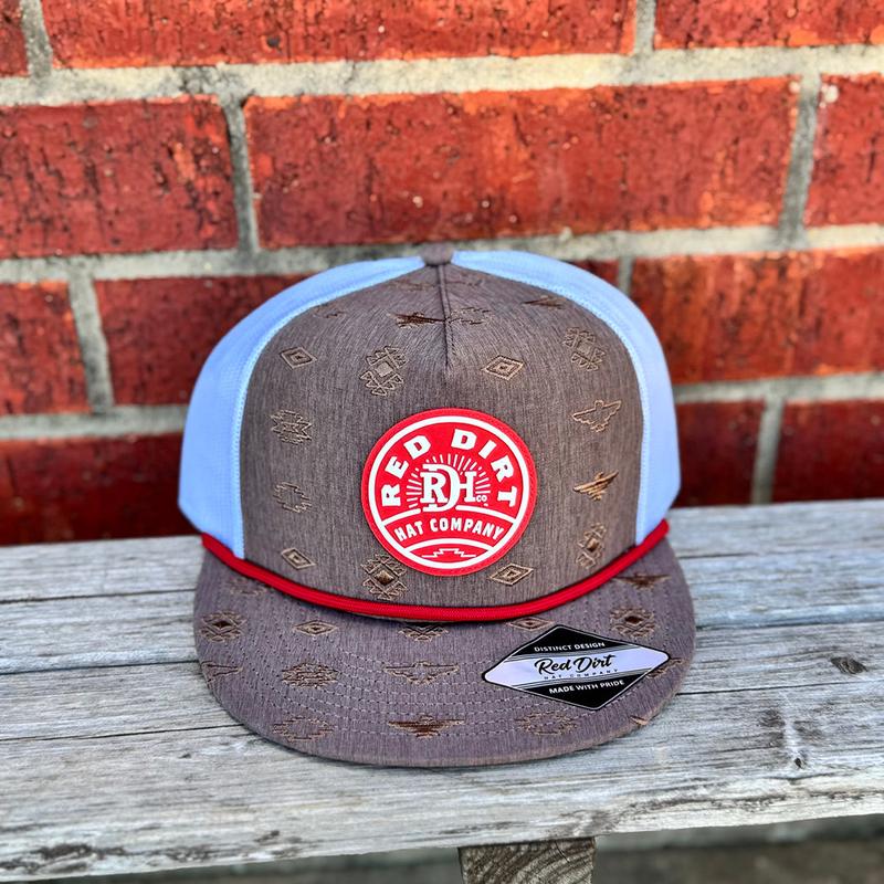 Red Dirt Hat "The Ruins" Brown, White & Red Cap