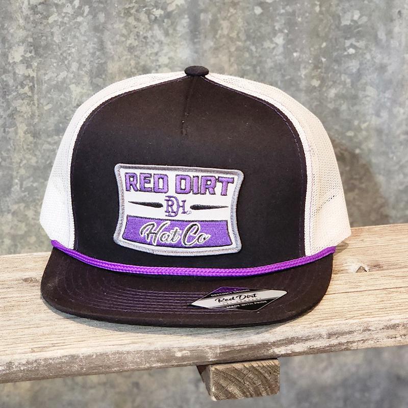 Red Dirt Black Cap with Purple Rope