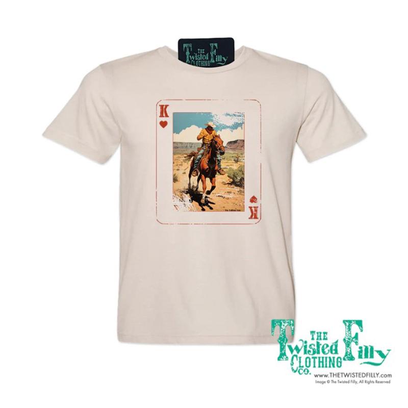 The Twisted Filly Men's King Of Hearts Cowboy Tee