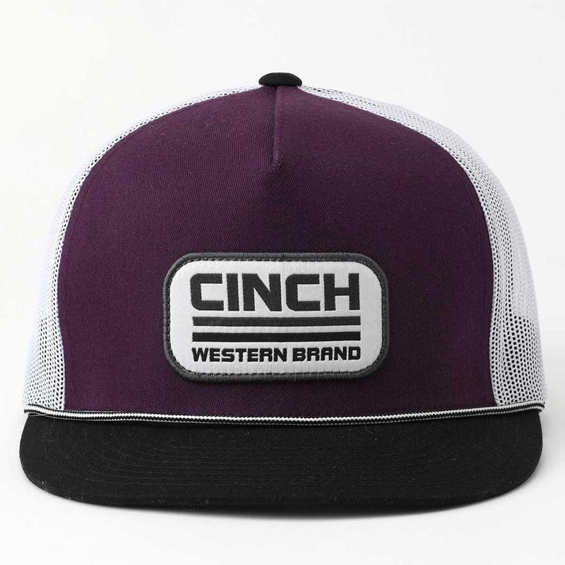 Cinch Mens Purple Black White Cap