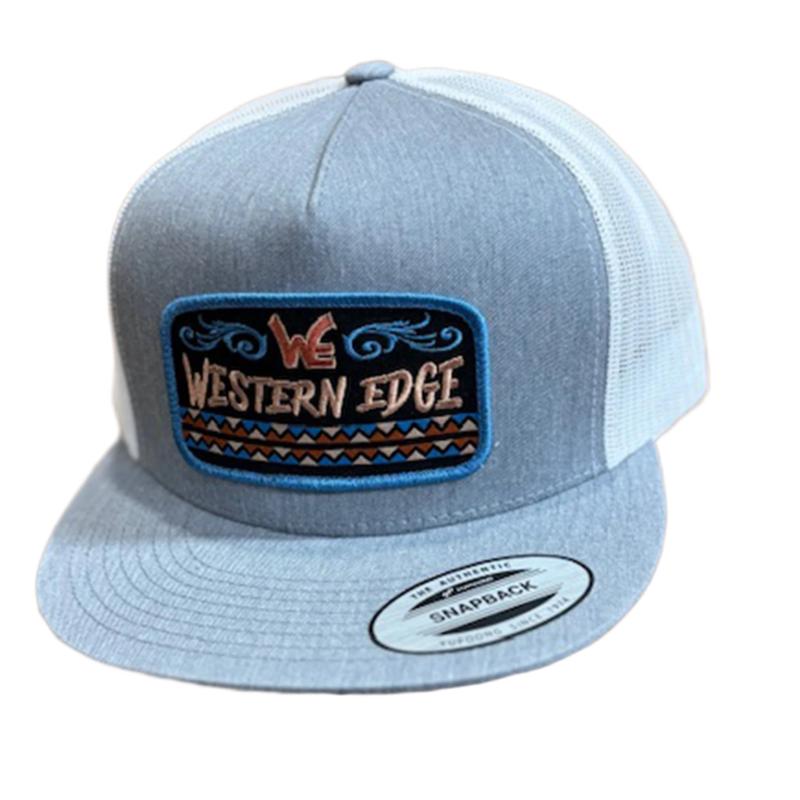Western Edge Grey & White Scroll Patch Cap
