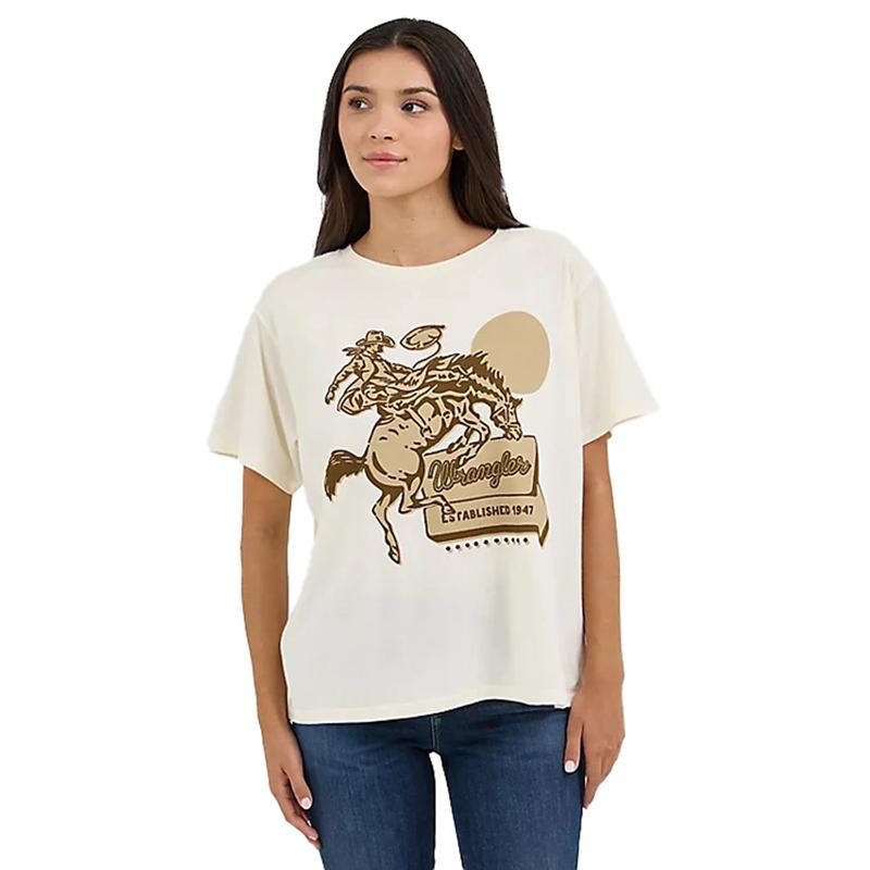 Wrangler Women's Cream Buckaroo Tee