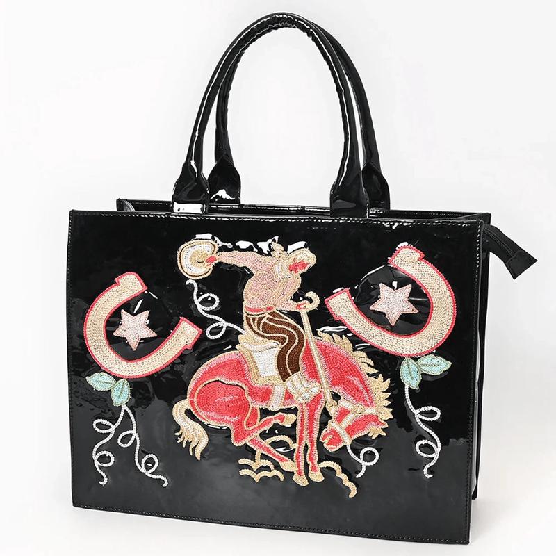 American Darling Black Bronc Tote Bag