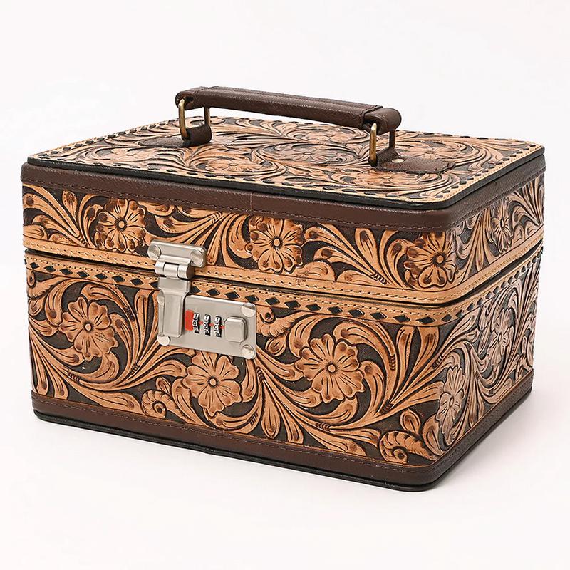 American Darling Brown Tooled Jewelry Box