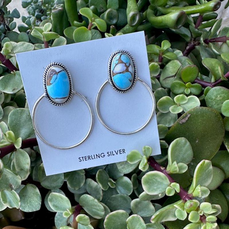 "NYX" Blue Cotton Candy Circle Studs