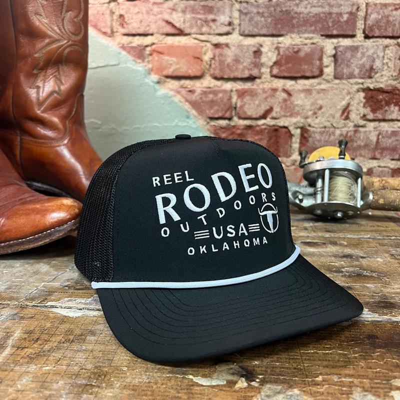Reel Rodeo Outdoors Black Western OK Cap