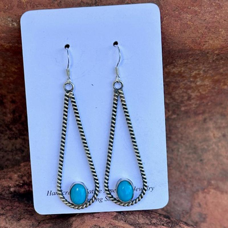 "Anna" Rope Twist 1 Stone Dangle