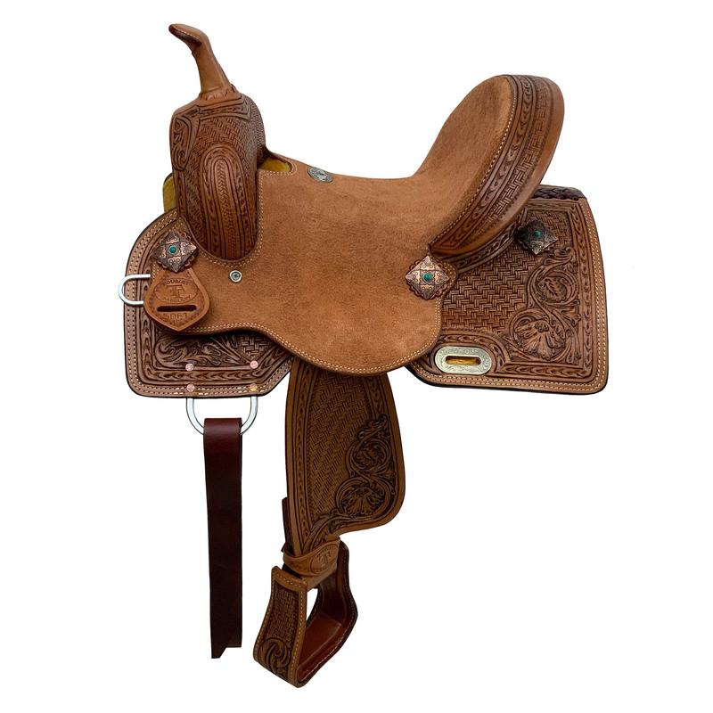 Double T Youth 12" Daisy Drifter Saddle