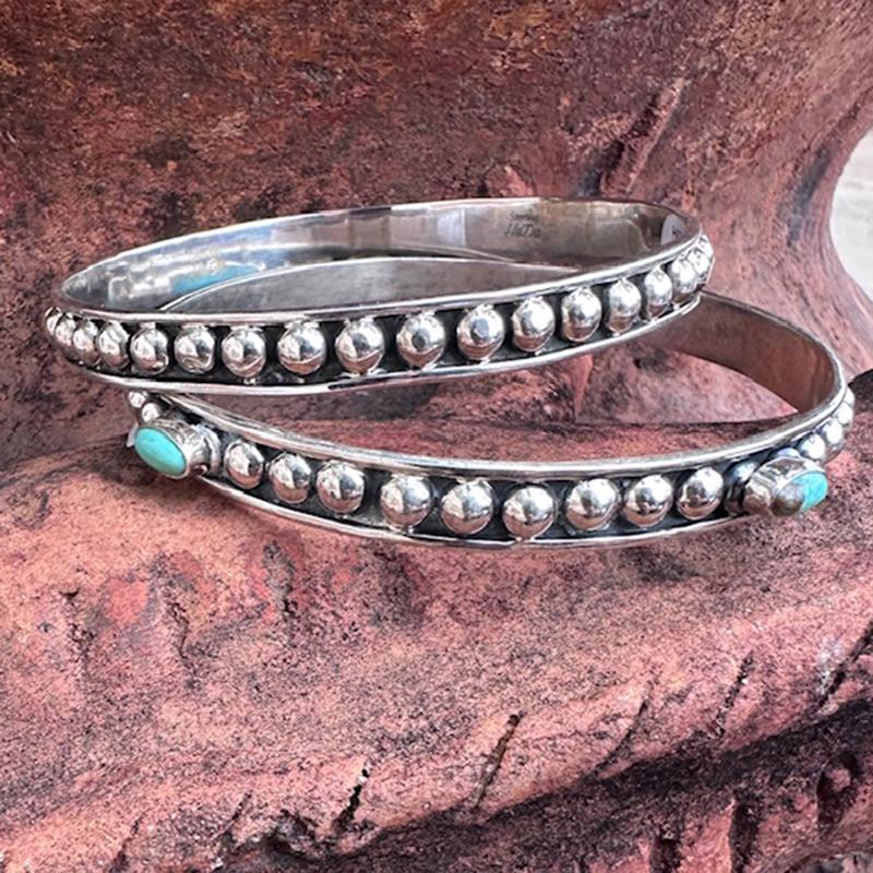 "Emma" Sterling Silver Kingman Bangle Set