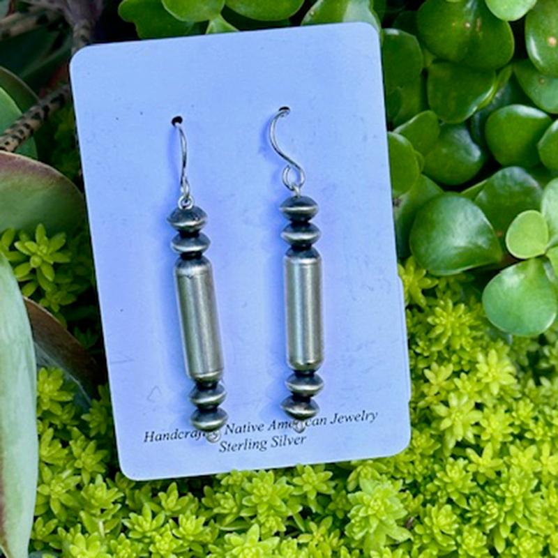 Hayley Sterling Barrel Saucer Earrings