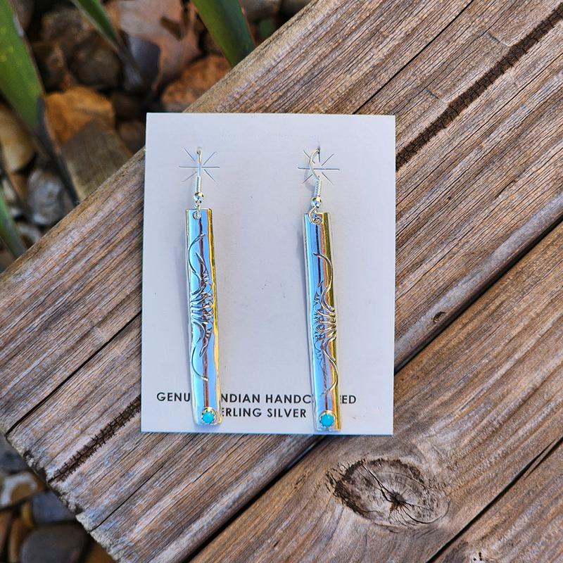 "Jackie" Sterling Silver 1 Stone Dangles