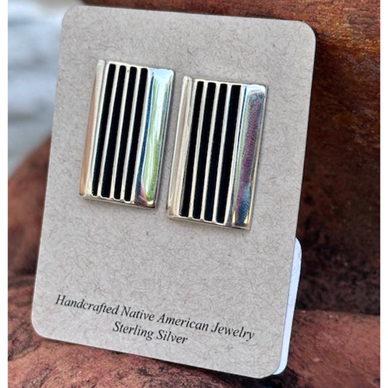"Jake" Sterling Silver Bar Studs