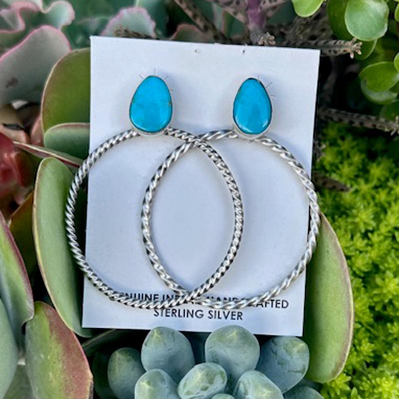 "Kait" Kingman Circle Earrings