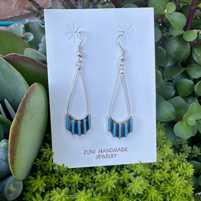 "Tanya" Small Zuni Teardrop Earrings