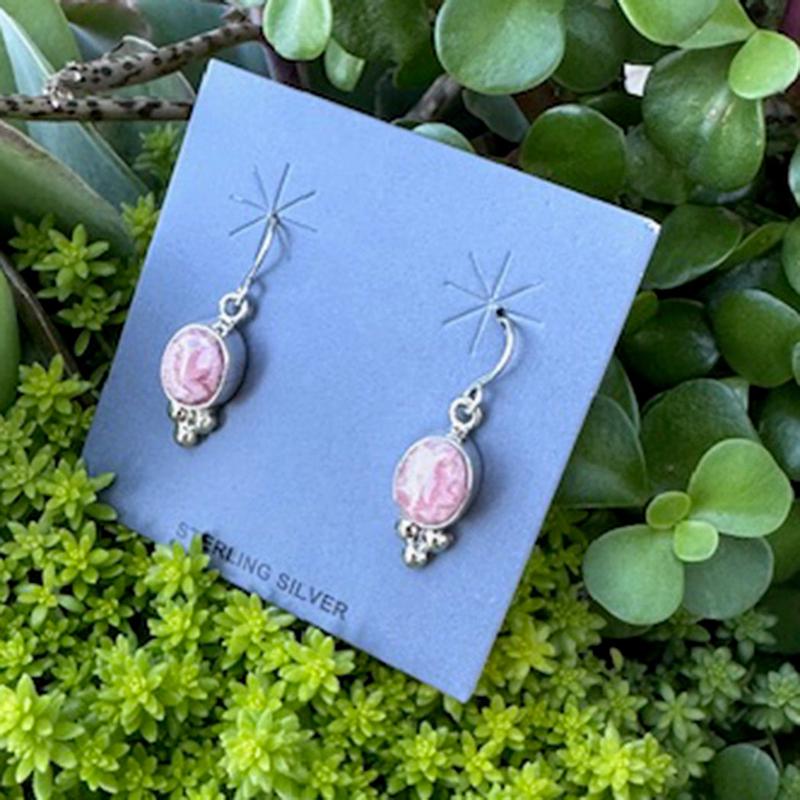 "Tessa" Pink Rhodo Dangle