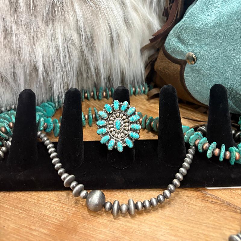 "Kami" Turquoise Medallion Ring