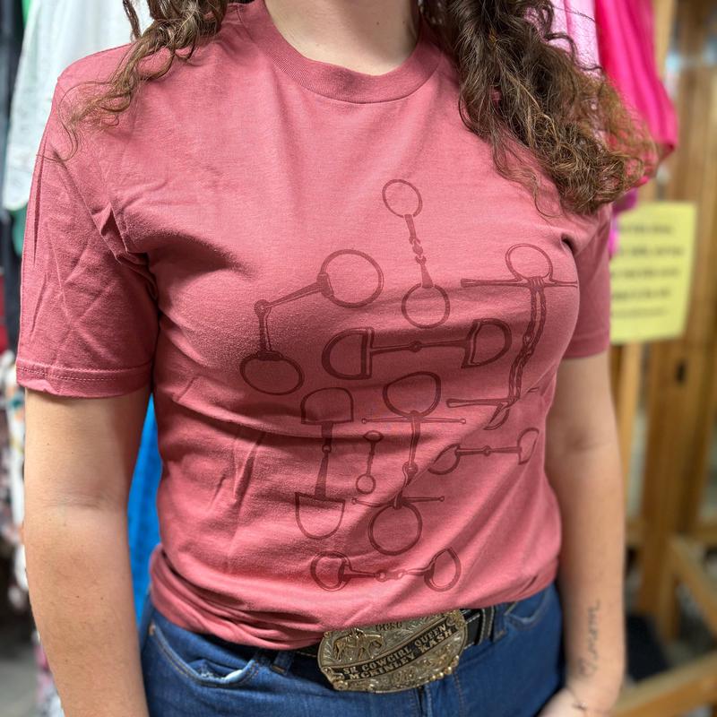 Mauve Bit Collage Tee