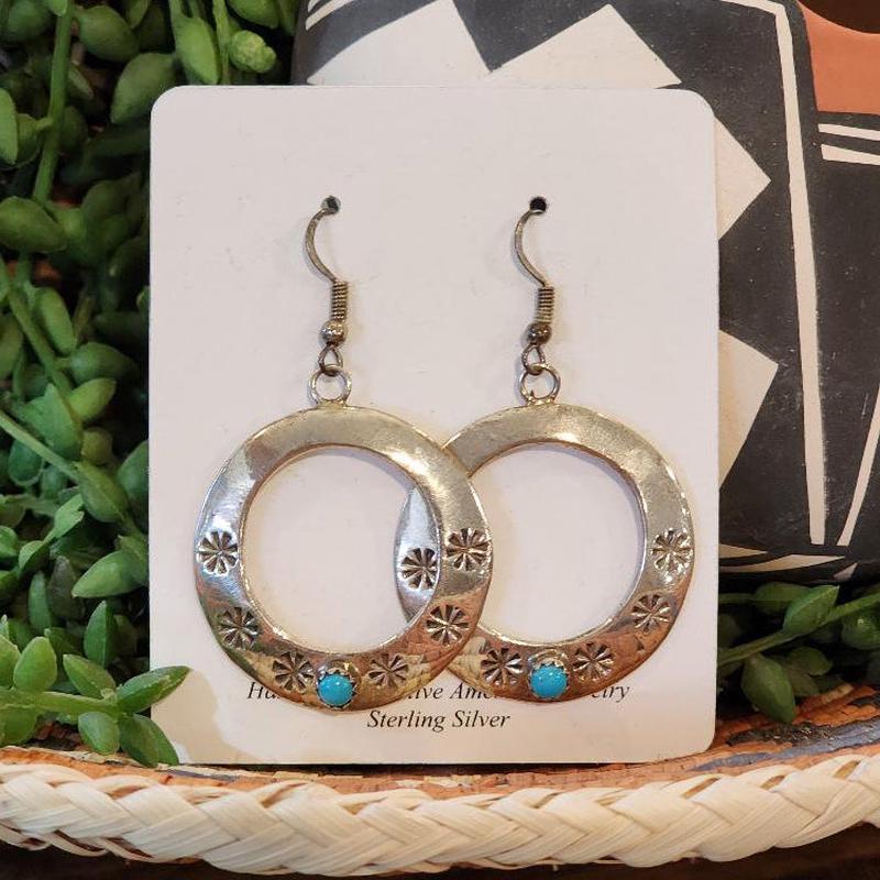 " Paula " Silver Circle Earrings